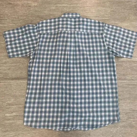 Men’s LL Bean Short Sleeve Plaid Button Down Shirt Standard Fit Size XL Tall EUC - Picture 4 of 4